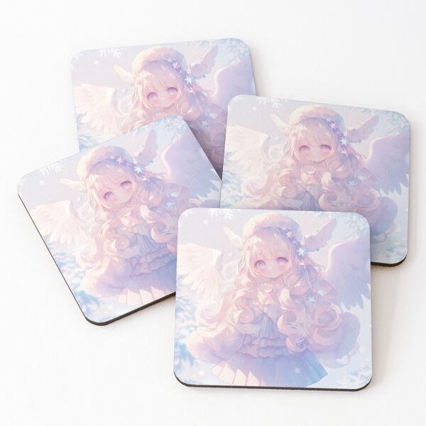 Item preview, Ethereal Winter Angel Anime Girl – Dreamy Snowy Fantasy Art designed and sold by Kawai Anime Shop.