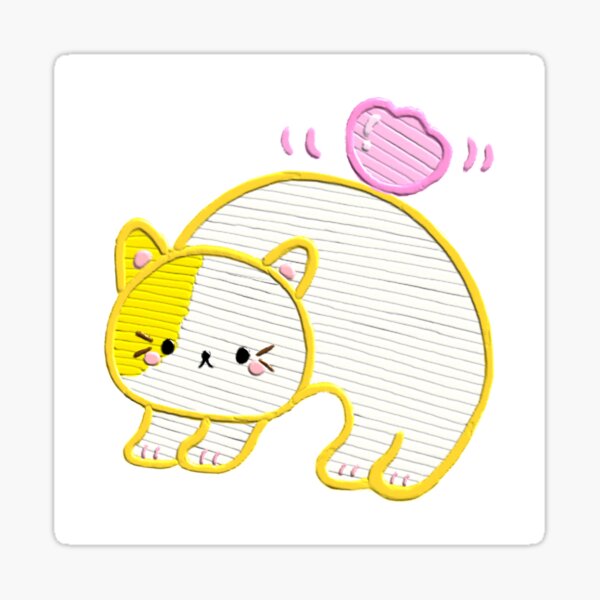 Item preview, Cute Yellow Cat: Soft & Stylish designed and sold by Designtothepoint.