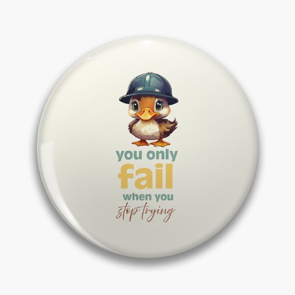 Item preview, You Only Fail When You Stop Trying - Inspirational Design designed and sold by CrossCrafted.