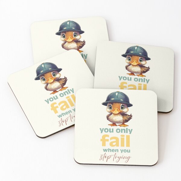 Item preview, You Only Fail When You Stop Trying - Inspirational Design designed and sold by CrossCrafted.