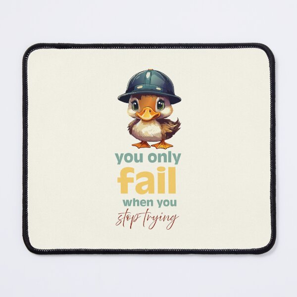 Item preview, You Only Fail When You Stop Trying - Inspirational Design designed and sold by CrossCrafted.