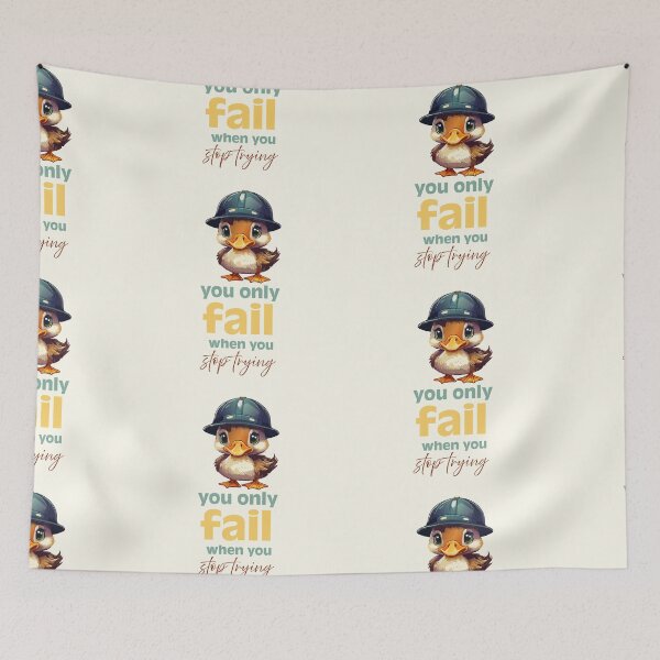 Item preview, You Only Fail When You Stop Trying - Inspirational Design designed and sold by CrossCrafted.