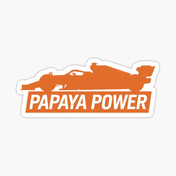 Artikel-Vorschau von McLaren Papaya Power Speed Stripe Design – Auffällige F1-Auto-Silhouette-Kunst, designt und verkauft von Studio F1Grid.