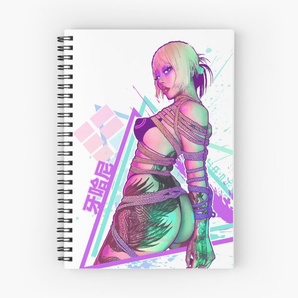 Item preview, Cyberpunk shibari - Rope bondage - Kinbaku Neon pinup designed and sold by PraetorianX.