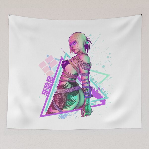 Item preview, Cyberpunk shibari - Rope bondage - Kinbaku Neon pinup designed and sold by PraetorianX.