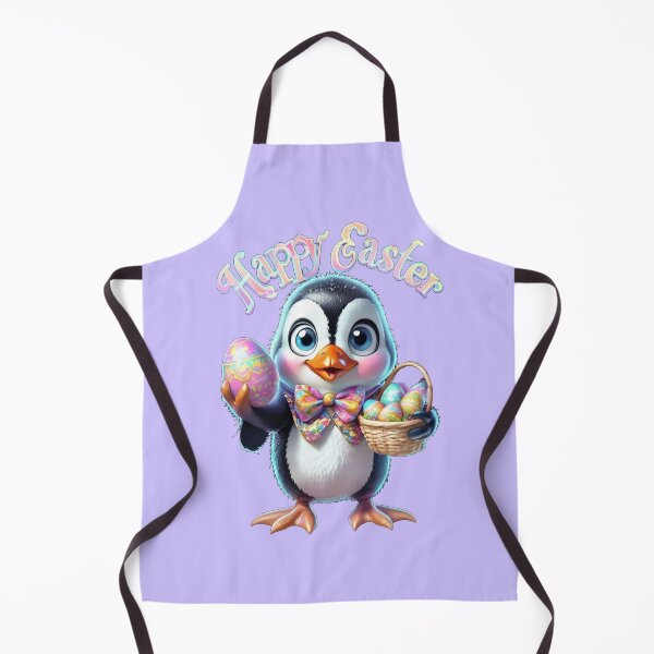 Item preview, Happy Easter – Cute Penguin with Easter Eggs designed and sold by ZerotwoStudio.