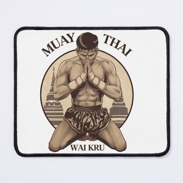 Item preview, Wai Kru Muay Thai Vintage Martial Arts Design designed and sold by GlobalGrooveArt.