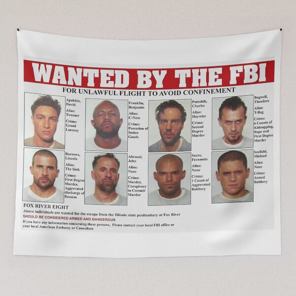 Item preview, Poster Prison Break FBI Wanted 2025 designed and sold by marTeenHamb.
