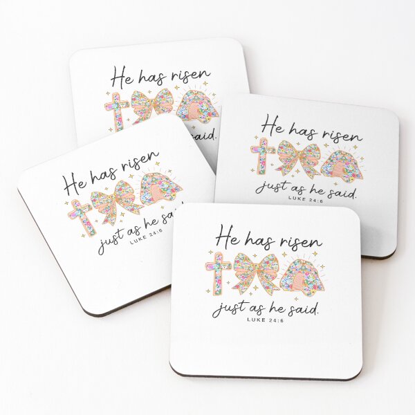 Item preview, He Has Risen, Luke 24:6, Easter Christian designed and sold by Cartercohe.