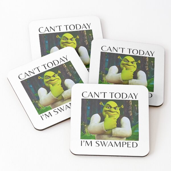 Item preview,  Shrek Can’t Today I’m Swamped, Funny Shrek Thinking Mode designed and sold by Spaceslafr.