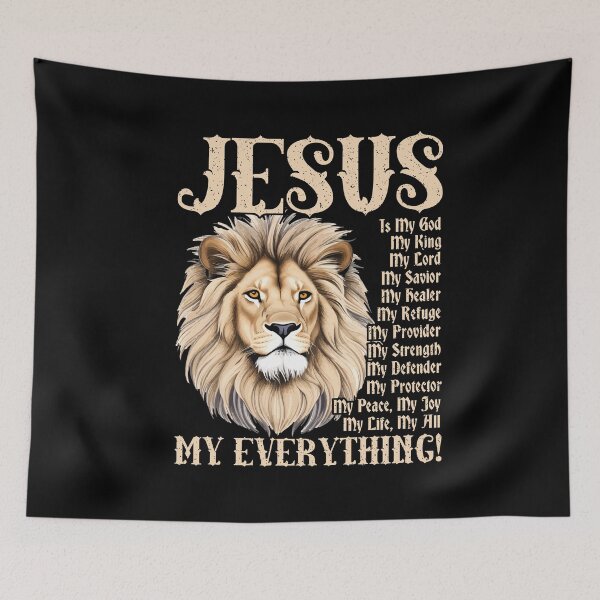 Item preview, Jesus Is My God King Lord Savior Protector Lion Christian designed and sold by Dressed For  Duty.