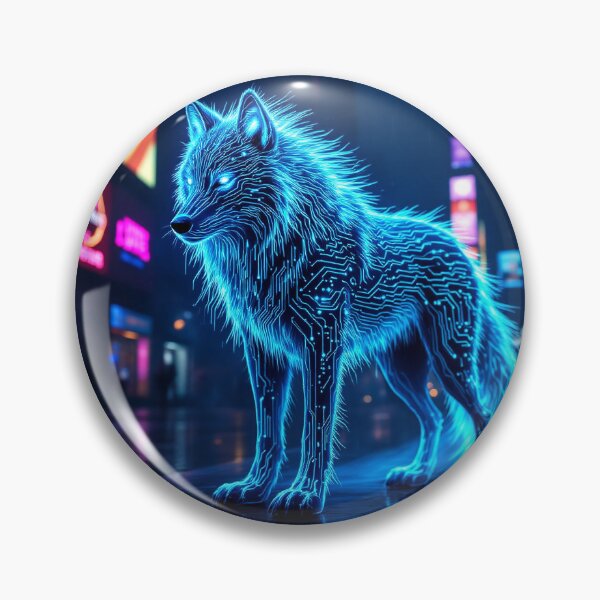 Item preview, Synthwave Cyber Wolf: Digital Alpha designed and sold by Lambyte.