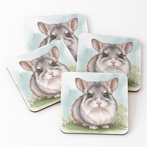 Item preview, Cute Watercolour Chinchilla Design designed and sold by IrisAndIvy.