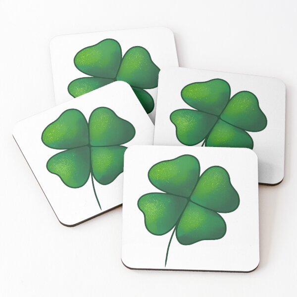 Item preview, St.Patrick lucky green clover quatrefoil sticker  designed and sold by RozhmarisArt.