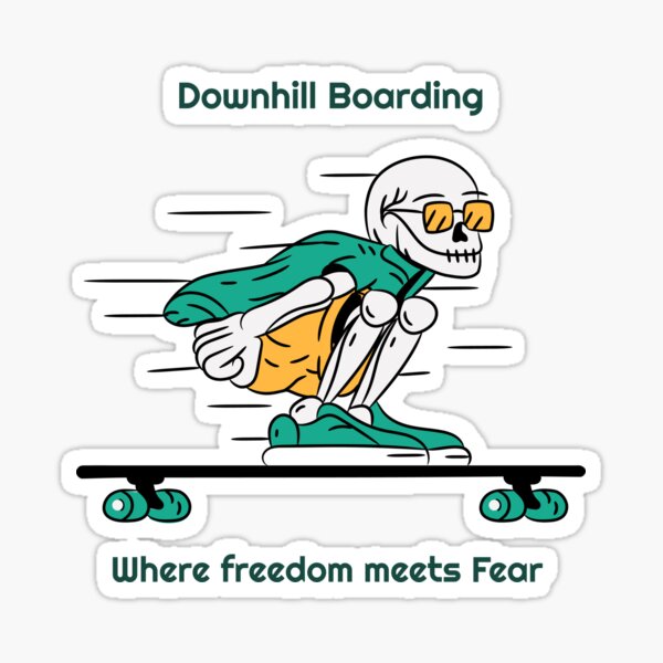 Item preview, Downhill Longboarding Skeleton designed and sold by ixiink.