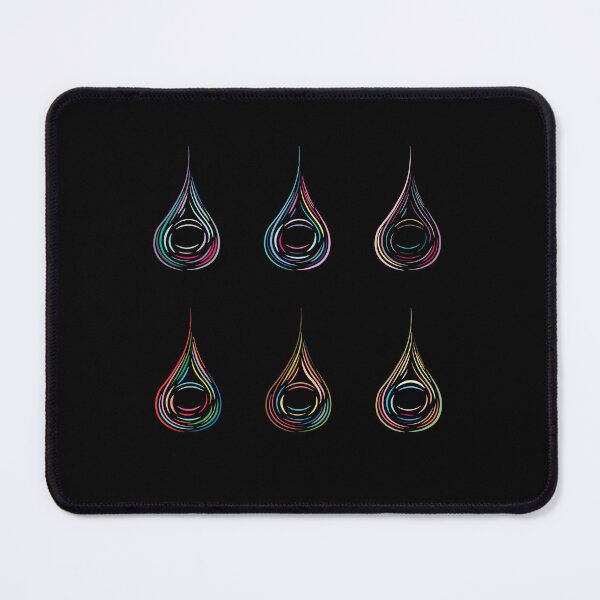 Item preview, Six Droplets - Light Colours, Dark Background designed and sold by Onyx Swan Art.