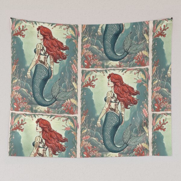 Item preview, Tattooed Siren of the Depths designed and sold by Hen-C-Art.