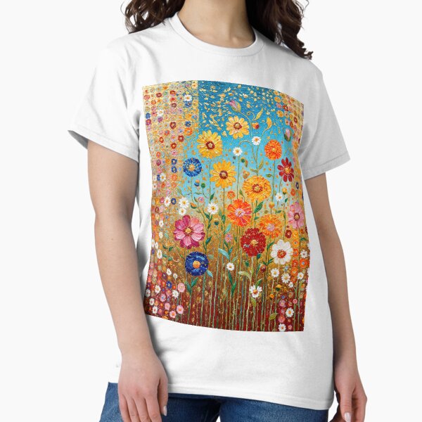 Aperçu de l'œuvre Fleurs de Gustav Klimt créée et vendue par maniacfitness.