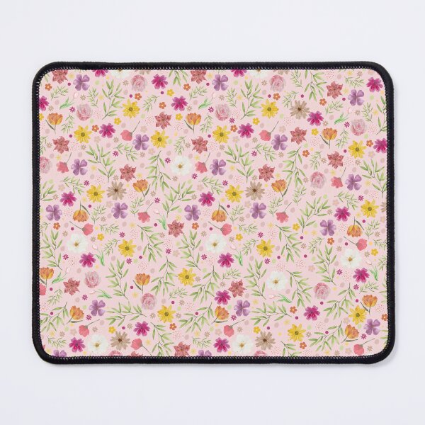 Item preview, Bright Colourful Ditsy Flower Pattern On Pink Background designed and sold by IrisAndIvy.