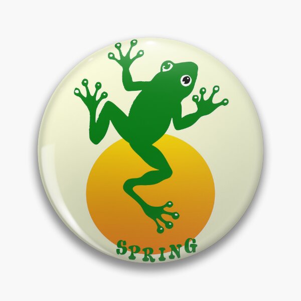 Item preview, Spring Leap: Vibrant Frog Illustration with Sunset Glow designed and sold by VikArtStudio.