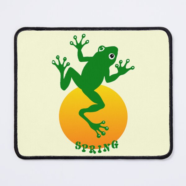 Item preview, Spring Leap: Vibrant Frog Illustration with Sunset Glow designed and sold by VikArtStudio.