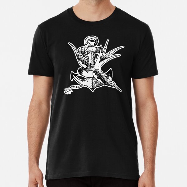 Item preview, Traditional Old School Sailor Jerry Swallow Anchor Tattoo designed and sold by Big Flat Films.