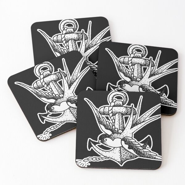 Artikelvorschau, Traditionelles Old School Sailor Jerry Swallow Anker Tattoo entworfen und verkauft von Big Flat Films.