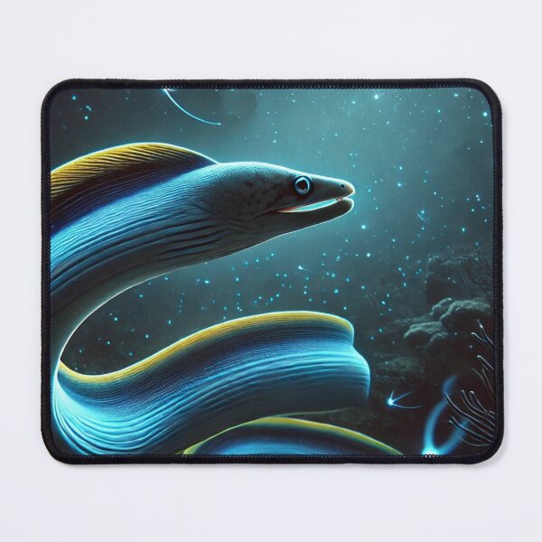 Item preview, Mesmerizing Ribbon Eel at Night | Vibrant Underwater designed and sold by NocturnalNook.