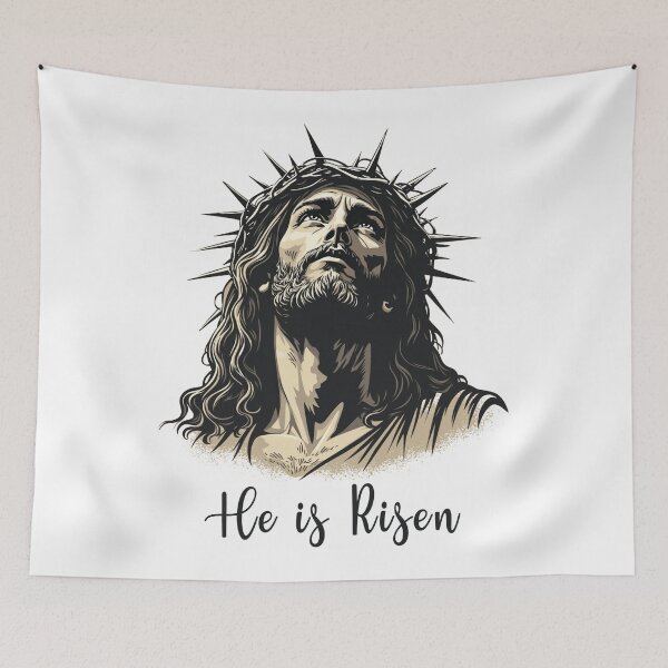 Item preview, He is Risen Jesus Christian Happy Easter designed and sold by Blok45.