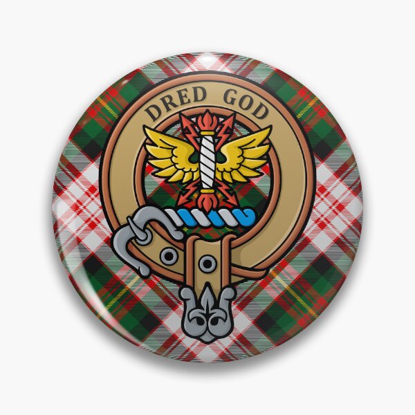 Item preview, Clan Carnegie Crest over Dress Tartan designed and sold by sifis.