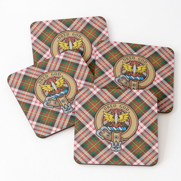 Item preview, Clan Carnegie Crest over Dress Tartan designed and sold by sifis.