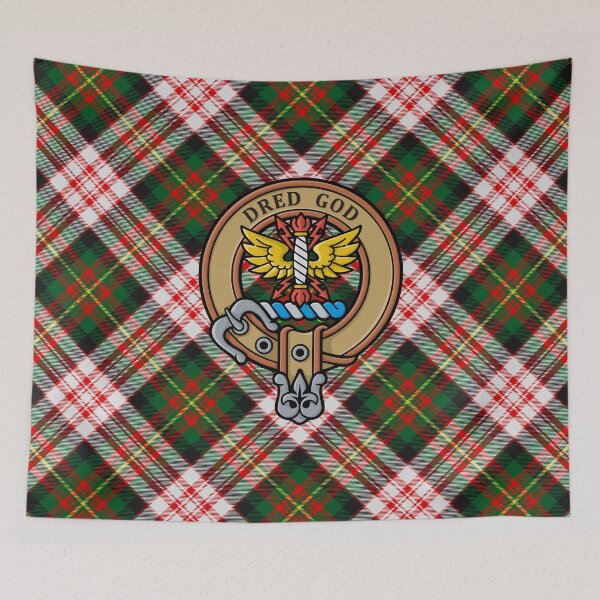 Item preview, Clan Carnegie Crest over Dress Tartan designed and sold by sifis.