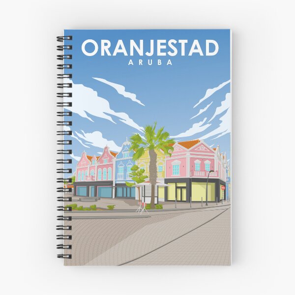 Item preview, Oranjestad Aruba Cityscape Travel Poster designed and sold by Stadify.