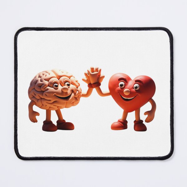 Item preview, Brain and Heart High Five – Emotional Intelligence Art designed and sold by StormArte.