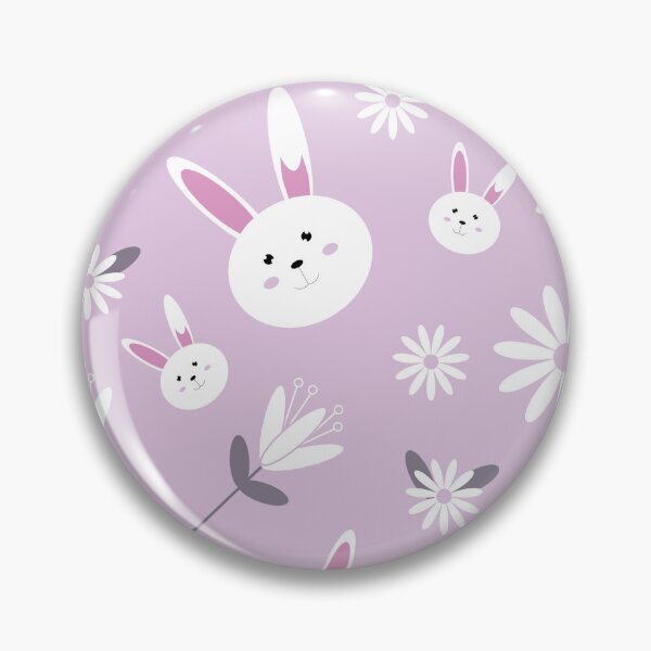 Item preview, White Rabbit and Flowers Easter Pattern  designed and sold by FestivityFinds.