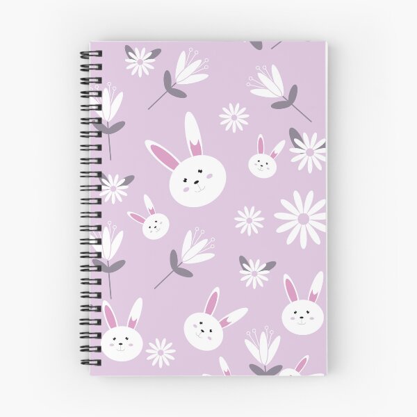 Item preview, White Rabbit and Flowers Easter Pattern  designed and sold by FestivityFinds.
