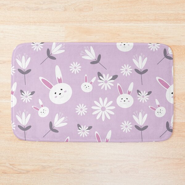 Item preview, White Rabbit and Flowers Easter Pattern  designed and sold by FestivityFinds.