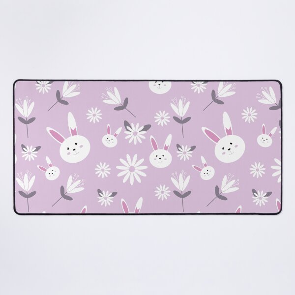 Item preview, White Rabbit and Flowers Easter Pattern  designed and sold by FestivityFinds.