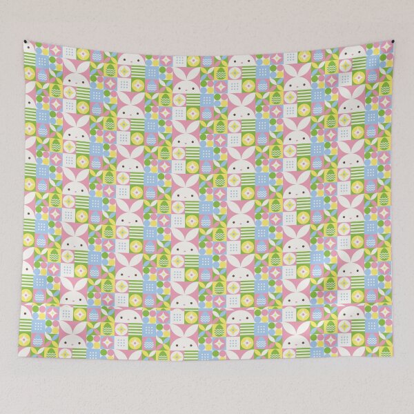 Item preview, Rabbit Modern Art Decor Easter Pattern  designed and sold by FestivityFinds.