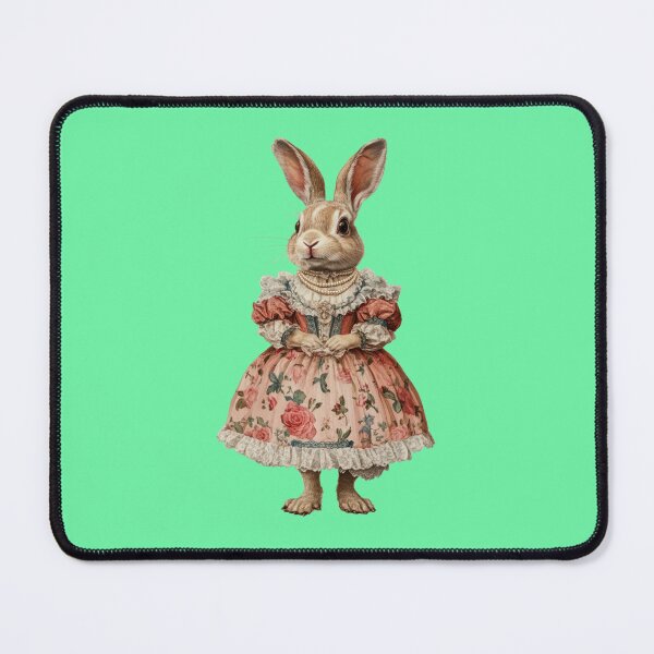 Item preview, vintage rabbit in a dress designed and sold by Mauswohn.