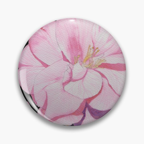 Item preview, Pink camellia with a dark background watercolour painting.  designed and sold by esvb.