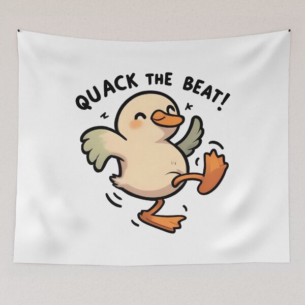 Item preview, Quack the Beat - Cute Dancing Duck designed and sold by DXINERZ.