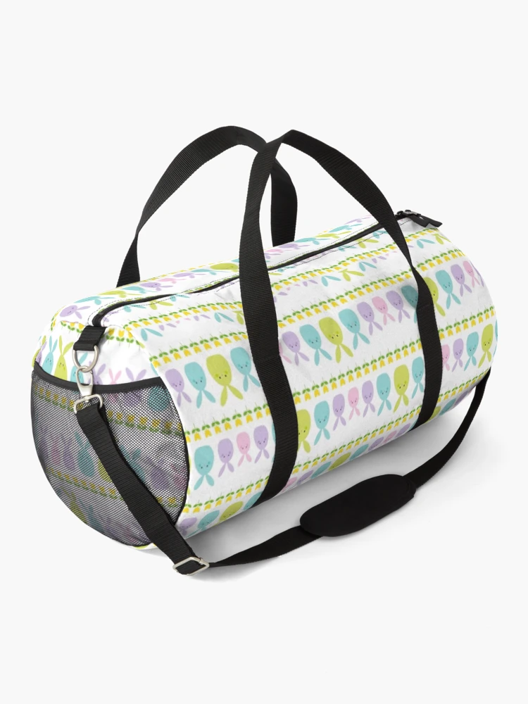 Thumbnail 2 of 3, Duffle Bag, Multicolor Rabbits Easter Pattern designed and sold by FestivityFinds.