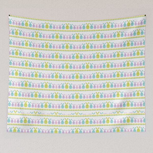 Item preview, Multicolor Rabbits Easter Pattern  designed and sold by FestivityFinds.