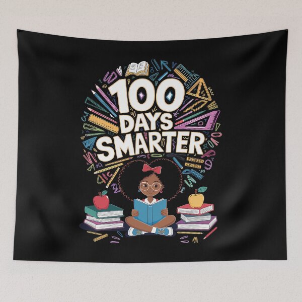 Item preview, Smarter Afro Messy Bun 100th Day Of School designed and sold by tearbytea.