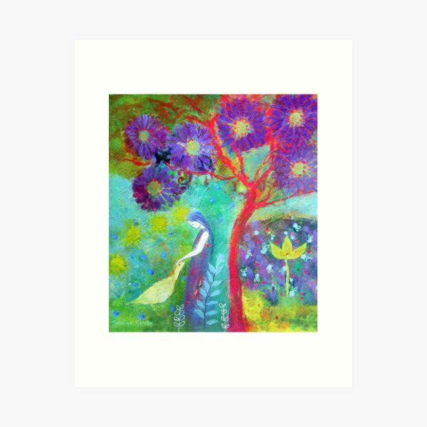 Item preview, Beautiful Landscape with Girl and Goose designed and sold by Jessincolour.