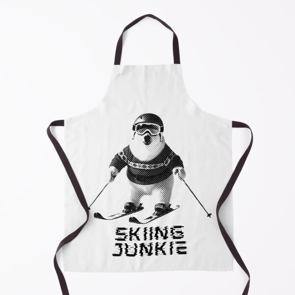 Item preview, Skiing Junkie Funny Polar Bear Skiing Halftone designed and sold by TrueArtsStore.