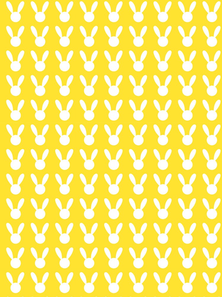 Thumbnail 4 of 4, iPhone Case, White Rabbit on Yellow Background Easter Pattern designed and sold by FestivityFinds.