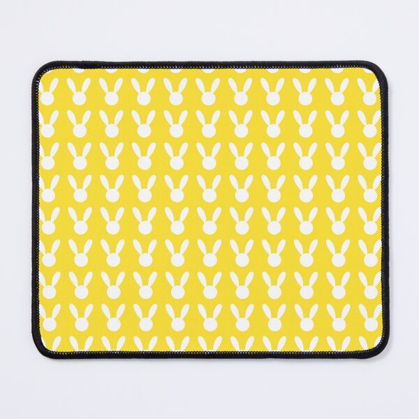 Item preview, White Rabbit on Yellow Background Easter Pattern designed and sold by FestivityFinds.