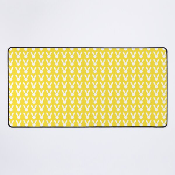 Item preview, White Rabbit on Yellow Background Easter Pattern  designed and sold by FestivityFinds.